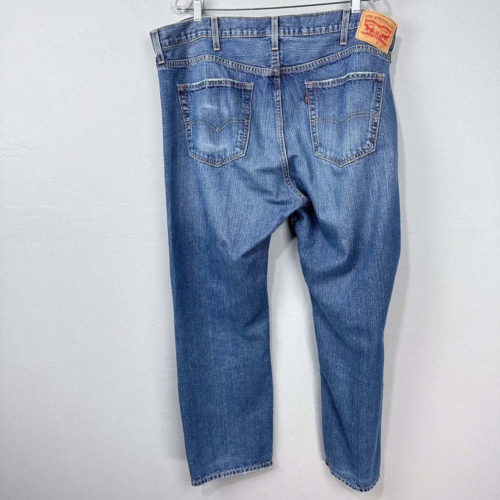Levi's 559 Relaxed Straight Jeans Mens 44x32 Blue Medium‎ Wash Denim Cotton